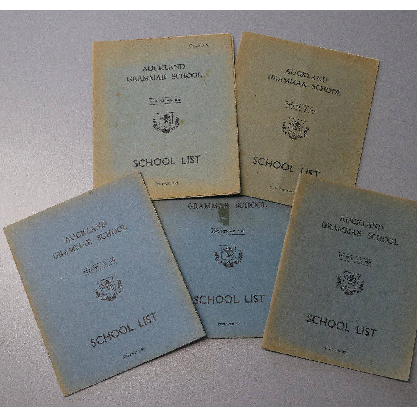 School Lists - 1882 to Present